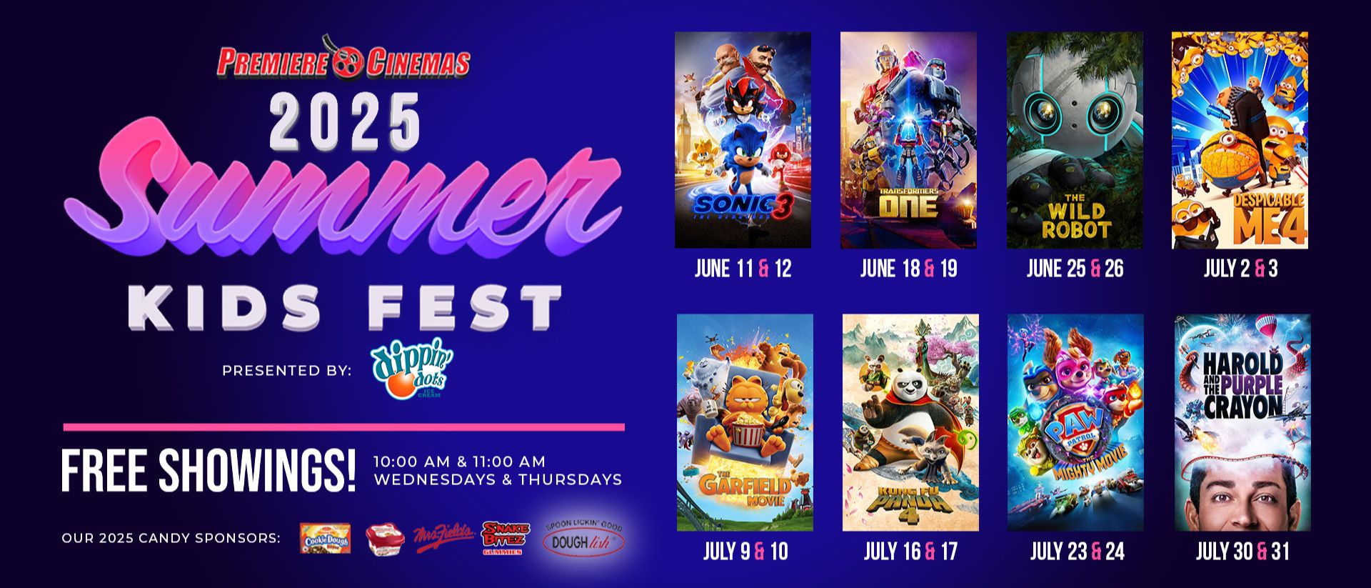 Premiere Cinemas Summer Kids Free Movie Fest 2025 - ToDoElPaso.com